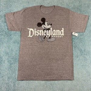 Disneyland Resort Mickey Mouse T Shirt Adult Medium Gray Classic Vintage Retro